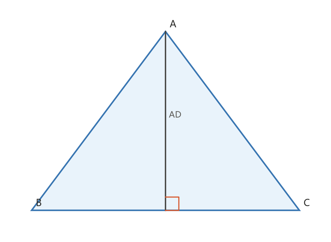 等腰三角形ABC,AB=AC=5,BC=6,AD为高